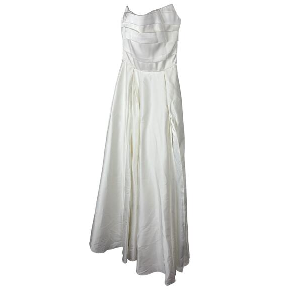 Sau Lee Heidi Wedding Gown Maxi Strapless Bridal Formal Classy Princess Sz 0 - Picture 5 of 14